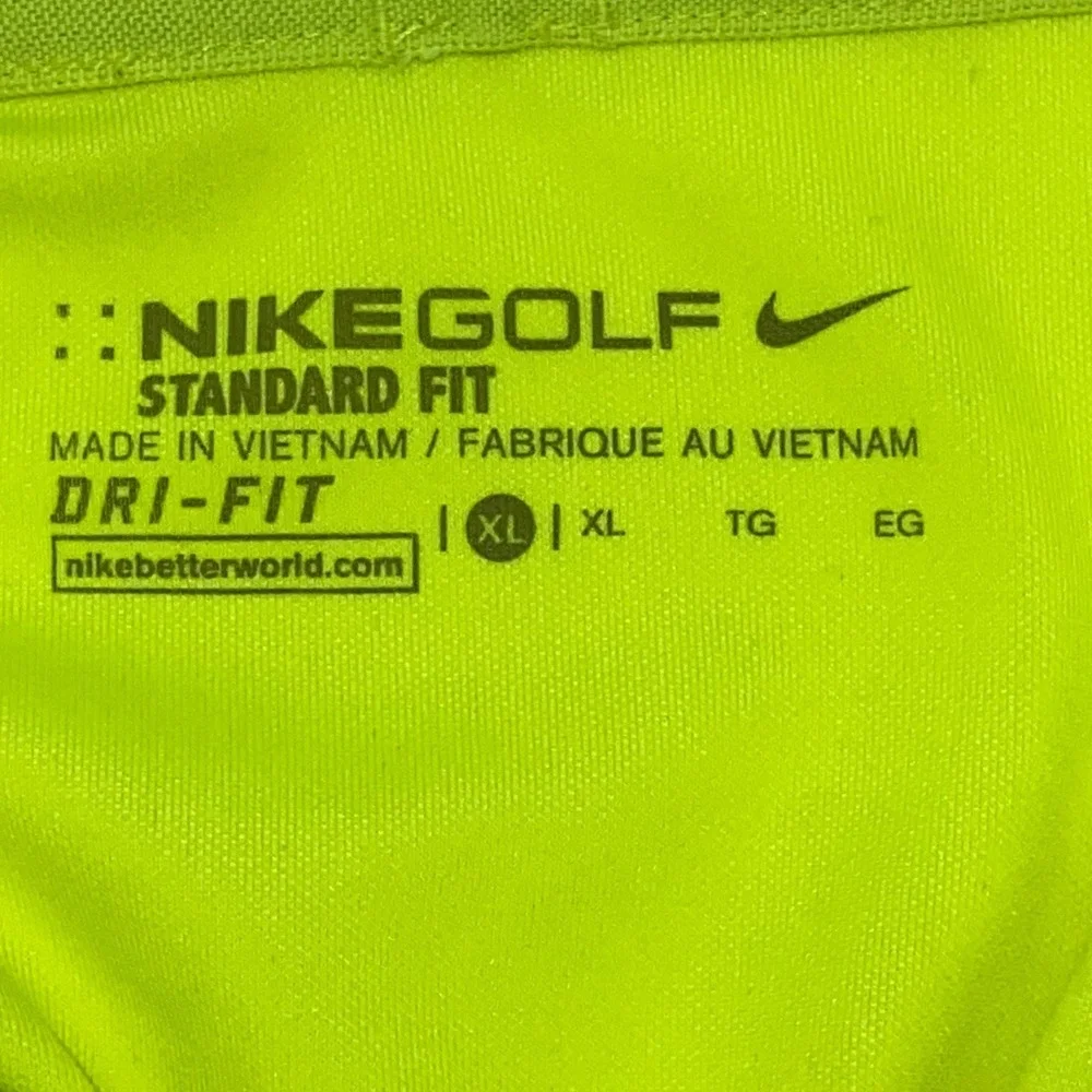Nike Golf Dri Fit Polo Short XL Neon Yellow Athleisure Golfcore Performance Tour